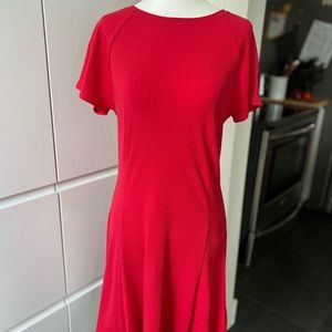 BDG Red fitted short sleeve dress - size large